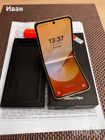 36м НОВ!!Samsung Z flip 6 12/512gb Лизинг от 60лв самсунг з флип 6, снимка 2 - Apple iPhone - 47848197