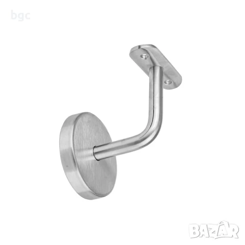 Подпора за парапет от неръждаема стомана с капак за стенен монтаж за тръба 40x40 mm, сатенирано пок, снимка 2 - Други инструменти - 50470908