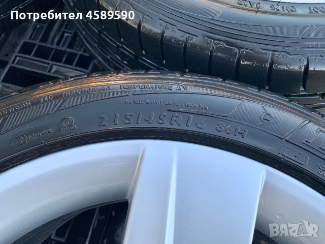4бр.Алуминиеви джанти 16цола 5x100+ГУМИ 215/45/16 за Skoda Roomster,Fabia,Rapid,Vw Polo,Seat, снимка 17 - Гуми и джанти - 52124331