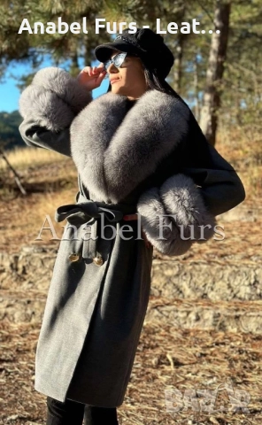 Дамски палта от кашмир и естествен косъм, снимка 4 - Палта, манта - 51862584