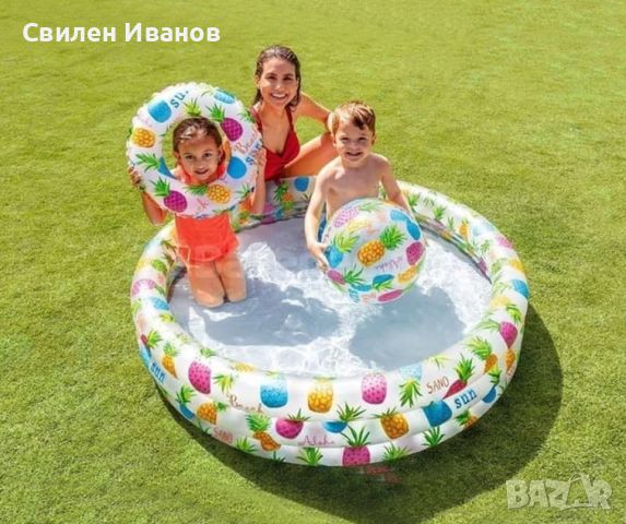 Насладете се на лятното забавление с надуваемия комплект детски басейн I n t e x 59469NP - Включващ , снимка 1 - Басейни и аксесоари - 45323845