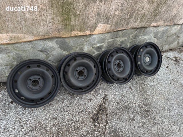 4бр. железни джанти 15" 4x100 Renault, Dacia , снимка 3 - Гуми и джанти - 53928450