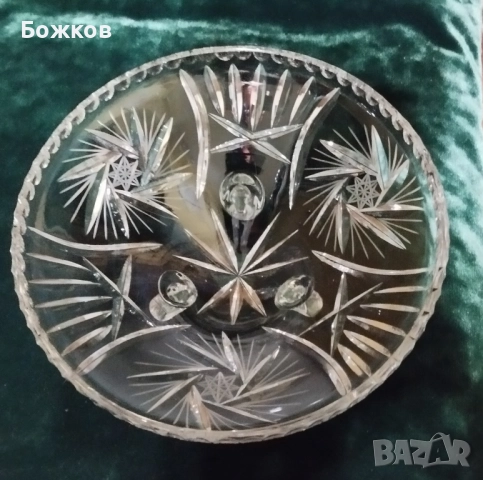 кристална фруктиера, снимка 3 - Антикварни и старинни предмети - 51951384