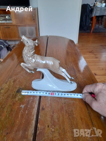 Стара Порцеланова фигурка Елен, снимка 3 - Други ценни предмети - 53499240