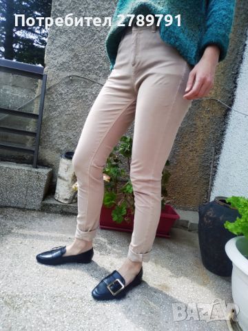 Бежови, дамски дънки тип Skinny Jeans на Benetton, снимка 4 - Дънки - 45880742
