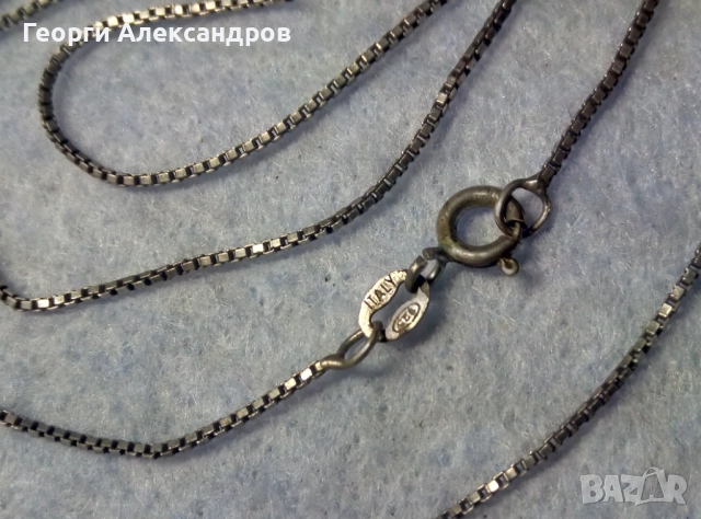 Нежно Италианско СРЕБЪРНО КОЛИЕ / Дамско ЛАНЧЕ / Верижка РОДИРАНО СРЕБРО 925 ITALY, снимка 2 - Колиета, медальони, синджири - 52776187