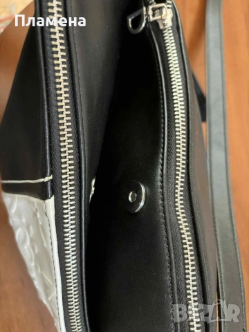 Черно бяла чанта desigual , снимка 5 - Чанти - 51946251