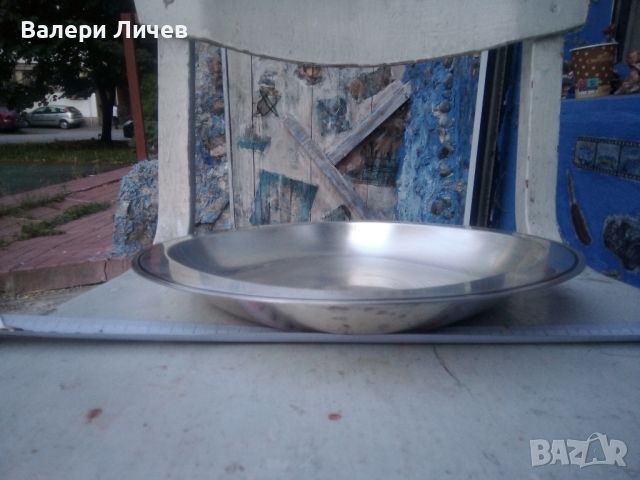 Посребрена чиния , снимка 2 - Антикварни и старинни предмети - 46263233