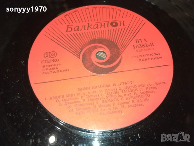 МИМИ ИВАНОВА И СТАРТ 0210251214, снимка 14 - Грамофонни плочи - 51918325