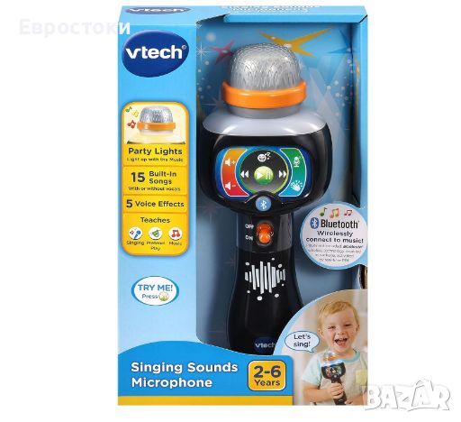 Интерактивна играчка детски микрофон Vtech Singing Sounds, снимка 6 - Музикални играчки - 46290158