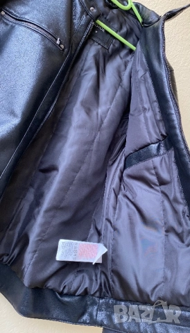 Мъжко кожено яке с подплата — М, снимка 6 - Якета - 52900717