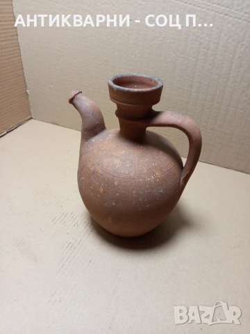 Стара Глинена Малка Стомана Чайник Бардуче.
