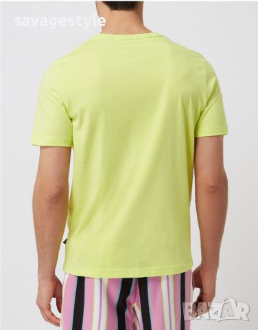 Мъжка тениска PUMA Ess Small Logo Tee Yellow, снимка 2 - Тениски - 46421677