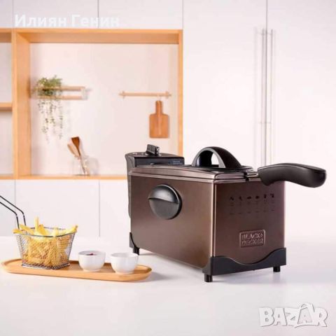 Фритюрник Black & Decker, Капацитет 3л, 2100 W, снимка 5 - Фритюрници - 45420487