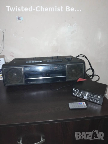 Hitachi TRK-W350E касетофо boom box & Домашен усилвател UKC AK-699D, снимка 4 - Други - 53092627