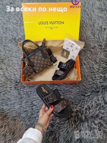 Дамски Чехли Louis Vuitton Код D61 - Различни цветове, снимка 6 - Чехли - 46396001