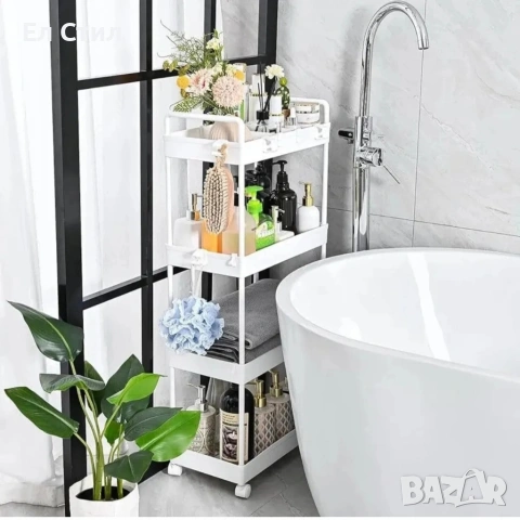 Компактна дизайнерска количка-етажерка за организиране на баня и кухня, снимка 4 - Други стоки за дома - 53567293