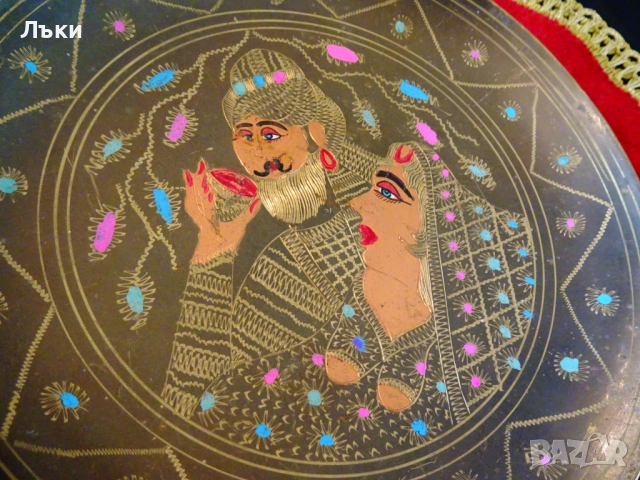 Бронзова фруктиера,купа Крал и Кралица,пано,семейство,сватба. , снимка 3 - Антикварни и старинни предмети - 51476972