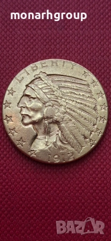 Златна монета 5 долара 