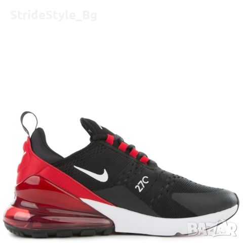 ПРОМО!!! Nike Air Max 270 Black/White/Red , снимка 2 - Маратонки - 45927111