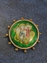 Сребърна брошка с guilloche enamel., снимка 1