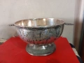 Посребрена купа,фруктиера в стил арт деко, снимка 1