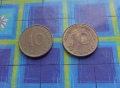 2 Монети по 10 Pfennig 1993 J & D Федерална Република Германия, снимка 1
