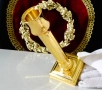 Позлатен бронзов свещник 410 гр.,Art Deco. , снимка 8