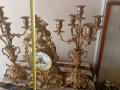 Комплект часовник със свещници рококо, снимка 3