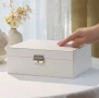 Кутия за бижута Голяма с много отделения Бяла, снимка 4