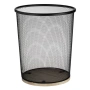 Метален кош за отпадъци с дървена основа, Ø23.5x26см - 8.5 литра, снимка 1