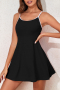 Дамска черна рокля за плуване, с регулируеми презрамки и практичен джоб, снимка 17
