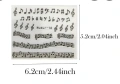 12 бр музикални ноти музика самозалепващи лепенки ваденки за нокти маникюр декорация слайдери, снимка 3