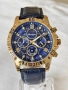 $299 MSRP Мъжки часовник POEDAGAR – кварцов, хронограф, водоустойчив златист син нов , снимка 6