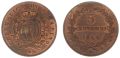 Монета от 1864-M Сан Марино 5 Centesimi, снимка 1 - Нумизматика и бонистика - 45799580