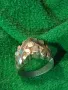 СТАР АРТ НУВО СТИЛ СРЕБЪРЕН ПРЪСТЕН СРЕБРО ВИСОКА ПРОБА ИНКРУСТИРАН РЪЧНО с КРАЛСКИ СЕДЕФ 41203, снимка 16