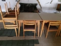 Масивна маса - парен бук с четири стола, снимка 1