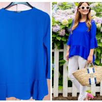 Синя блуза, снимка 1 - Блузи с дълъг ръкав и пуловери - 45101380