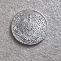 Германия 2  . ½ марка   1916  година. Сребро 0.900, снимка 2 - Нумизматика и бонистика - 42796465
