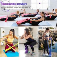 COFOF Стреч ленти за упражнения: Идеални за йога, пилатес и силов тренинг, снимка 4 - Йога - 45211152