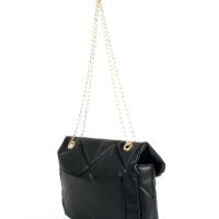 Дамска ватирана мека чанта в стилен дизайн и дръжка тип синджир, снимка 3 - Чанти - 45763421