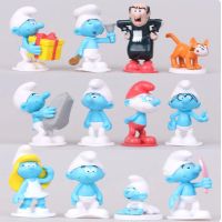 Голям лот смърфовете, 12бр фигурки за торта Smurfs НОВИ, снимка 1 - Фигурки - 45665124