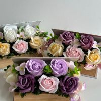 Букет от сапунени рози , снимка 1 - Декорация за дома - 40275710