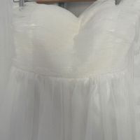Дълга Бяла официална рокля размер S, снимка 1 - Рокли - 45928542