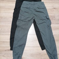 Мъжки карго панталони - черен и сив, снимка 2 - Панталони - 45025287