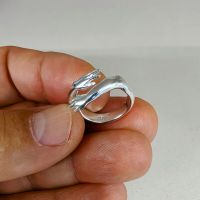 Сребъре пръстен с майчини ръце, красив сребър пръстен, уникален пръстенрегулируем пръстен-925 сребро, снимка 8 - Пръстени - 45776137