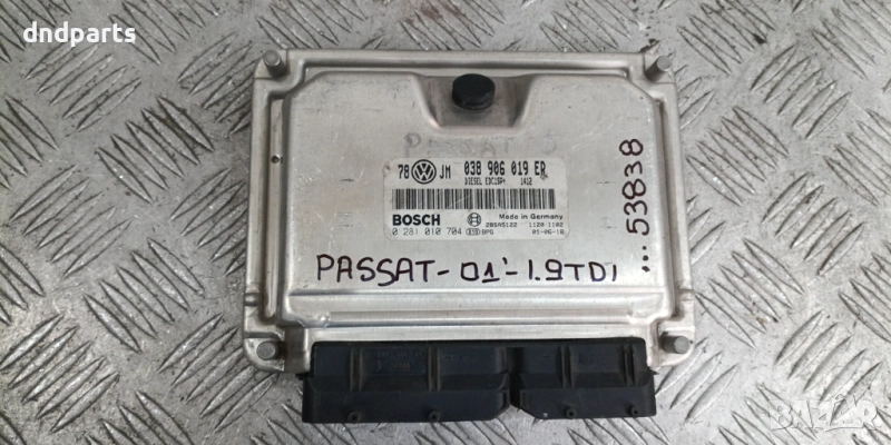 Компютър VW Passat 1.9TDI 2001г. 038906019ER 0281010704	, снимка 1