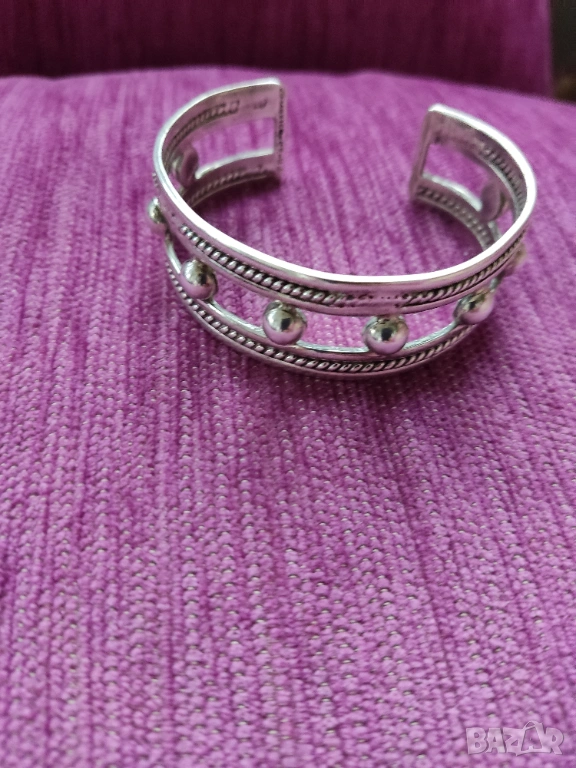 Масивна сребърна гривна ръчна изработка Mexico, снимка 1