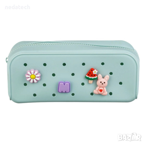 Силиконов несесер, Син, 21,5x7x9 см., снимка 1