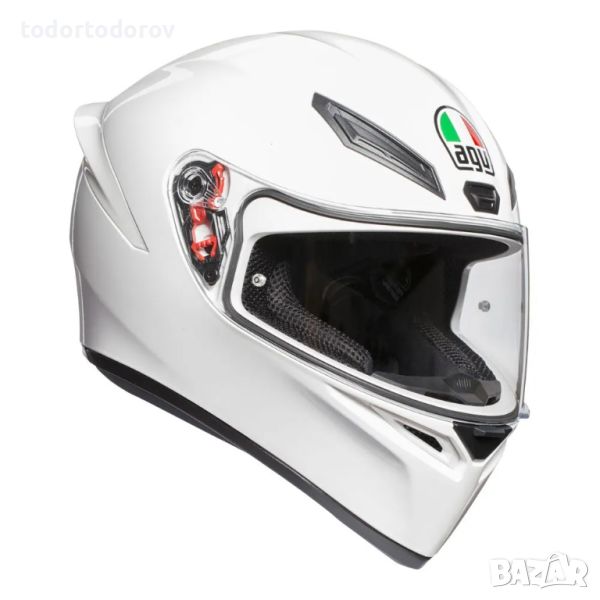 ТОП ЦЕНА Мото Каска за мотор AGV K1-S GLOSS WHITE , размер M,XL NEW, снимка 1